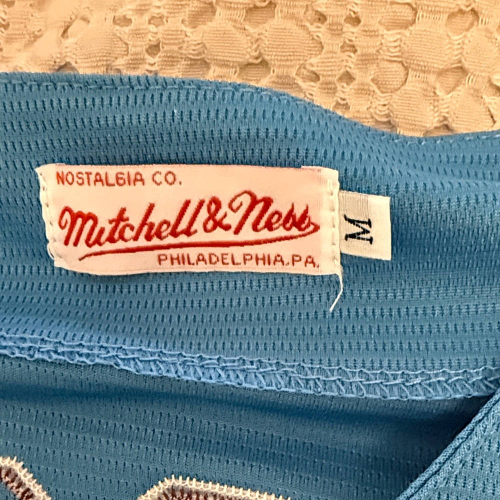Mitchell & Ness Light Blue Philadelphia Phillies Pete Rose Jersey (1980) M - Picture 2 of 6